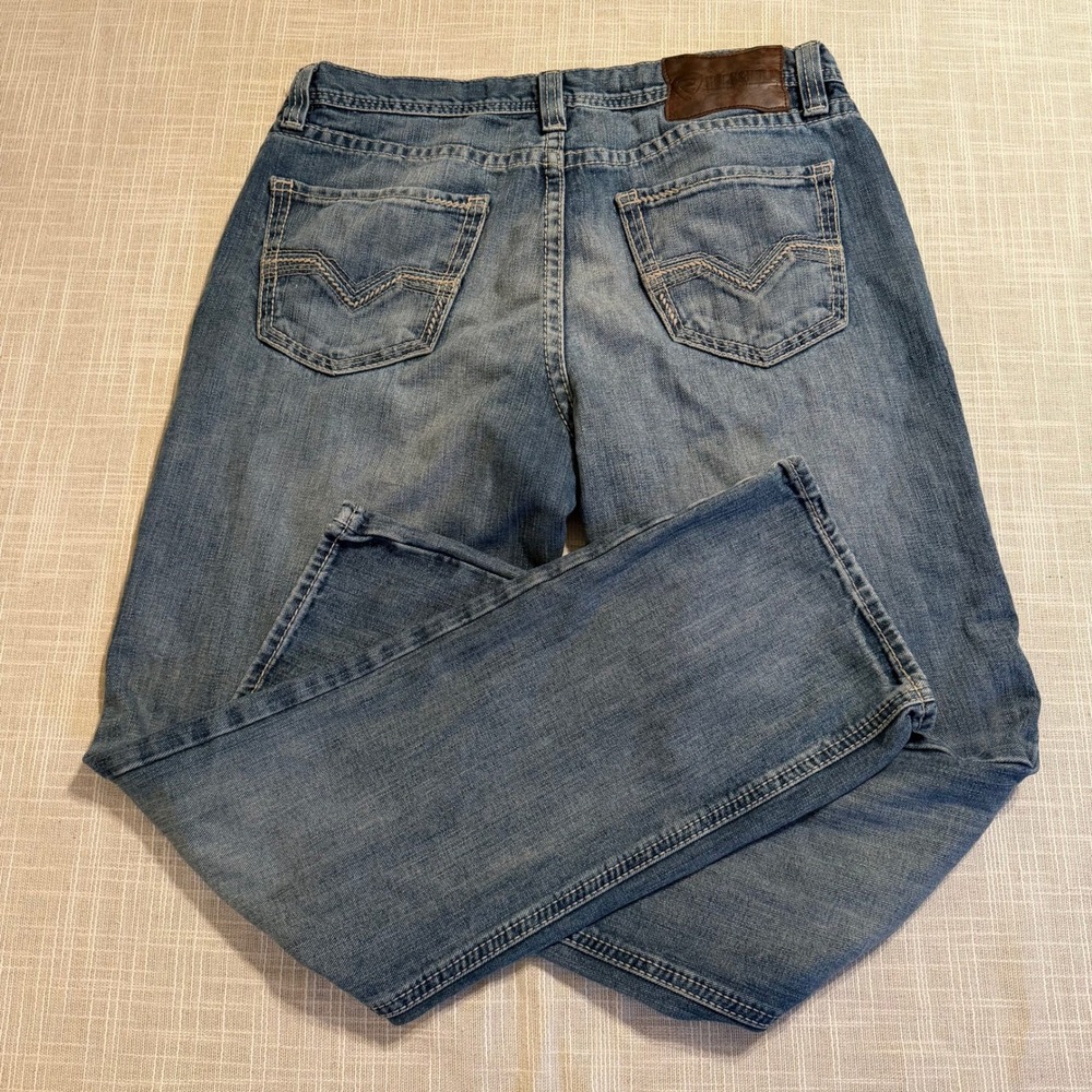 Rock & Roll Denim Mens Double Barrel Stackable Relaxed Bootcut Jeans 34x34 Blue